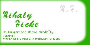 mihaly hicke business card